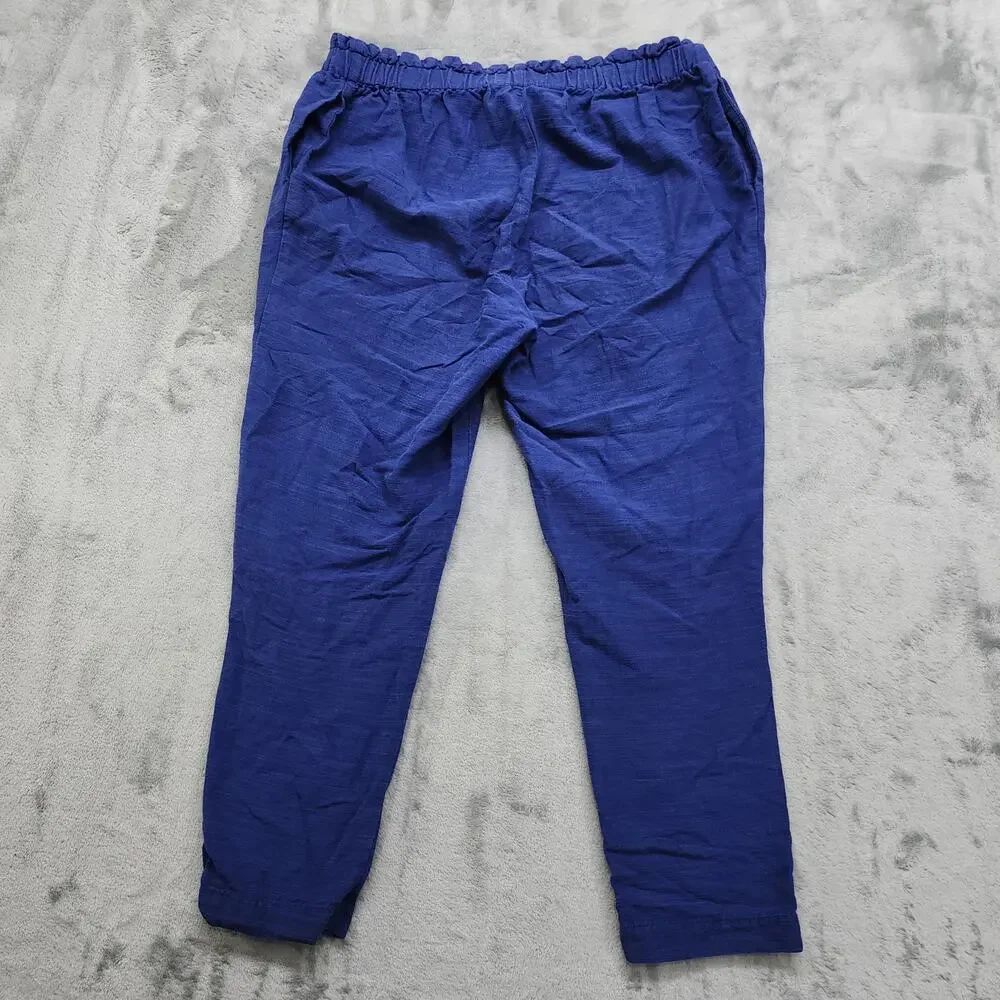 The Nines By Hatch Pant Womens XS Blue‎ Stretch Cotton Twill Crop Airy Maternity